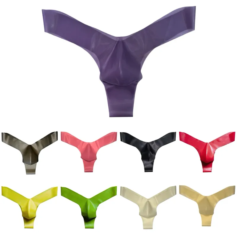 Transparent Latex Thongs For Men Briefs For Men Latex Underwear Brand New Condition G-Strings Underwear Low Waist Briefs