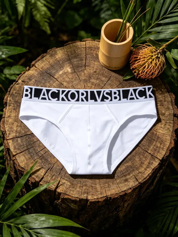 Fashion Mens Briefs Contrast Wide Waistband Elastic Binding Edge 3D Pouch Skin Touch Comfortable Body Fit Mens Base Underwear