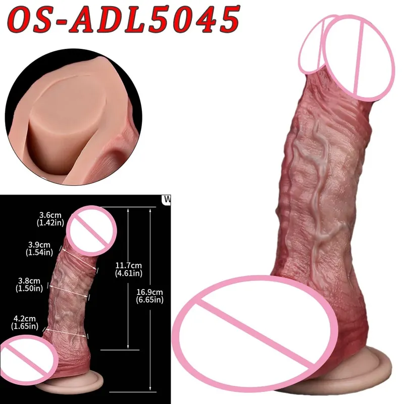 47cm Realistic Long Dildos Double Head Anal Vaginal Stimulator Sex Toy With Sucker For Lesbian Couples Gay Men Adult Tools