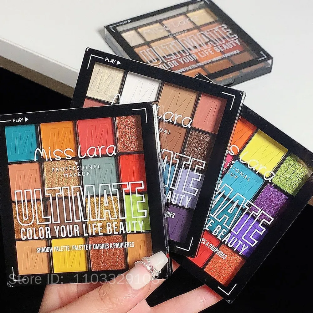 Rainbow 16 Colors Eye Shadow Summer Palette Long Lasting Waterproof Pearlescent Matte Shimmer Eyeshadow Women Beauty Eye Makeup