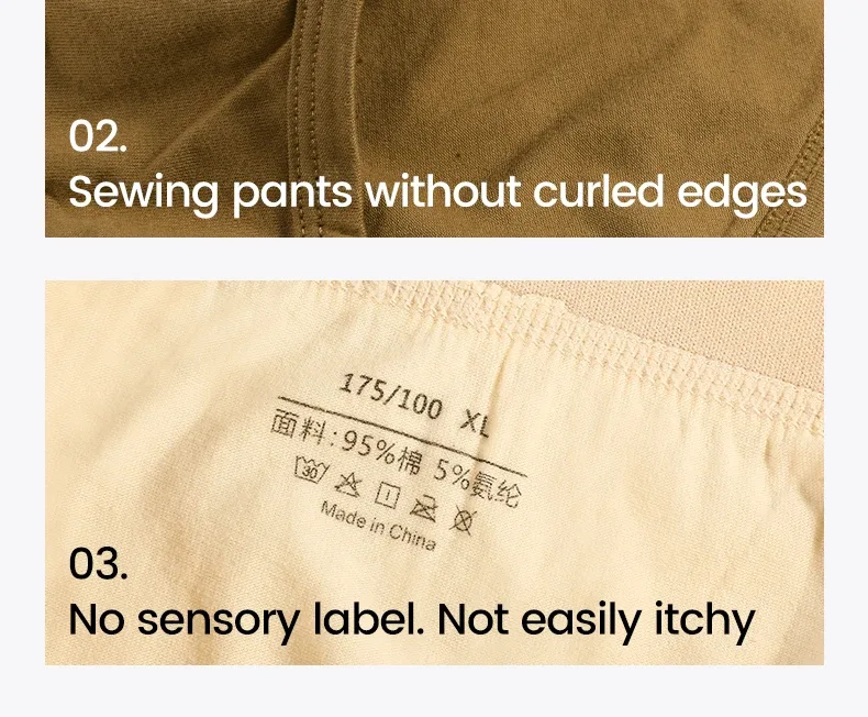 Men's pure cotton breathable and comfortable triangular underpants, mid-waist, skin-friendly and soft, teenagers' underpants