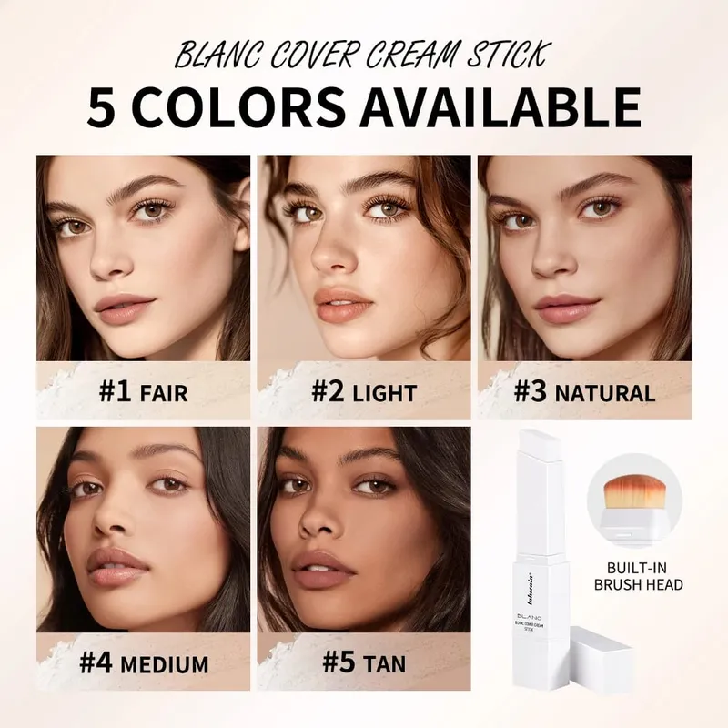 4 τμχ Σετ Μακιγιάζ Προσώπου Foundation Stick Pore No More Primer Loose Setting Powder Μεγάλης διάρκειας Ματ Μακιγιάζ για αρχάριους Χριστουγεννιάτικο δώρο