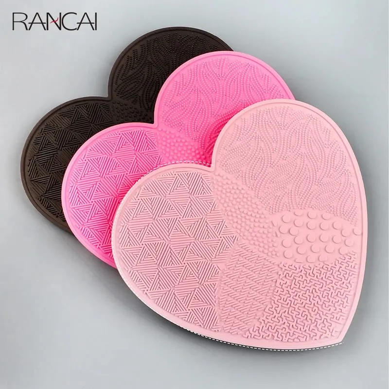 Scrubbing Pad Makeup Brushes Naglilinis ng Silicone Gamit ang Suction Cup Love Cleaner Paghuhugas ng Cosmetic Brush Tool para sa Kagandahan