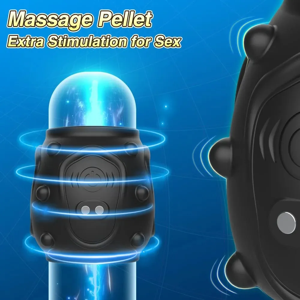 Δονητικό μανίκι πέους όρχεις G Spot Pleasure Διεγέρτης Καθυστερημένης εκσπερμάτωσης Cock Ring Erection Extender Συσκευή παιχνιδιών σεξ για άνδρες