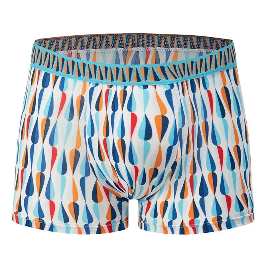 4/5piece Men's Colorful Patterned Fashionable Casual Boxer Shorts Loose And Comfortable Oversized Underwear Elastic Waist Shorts