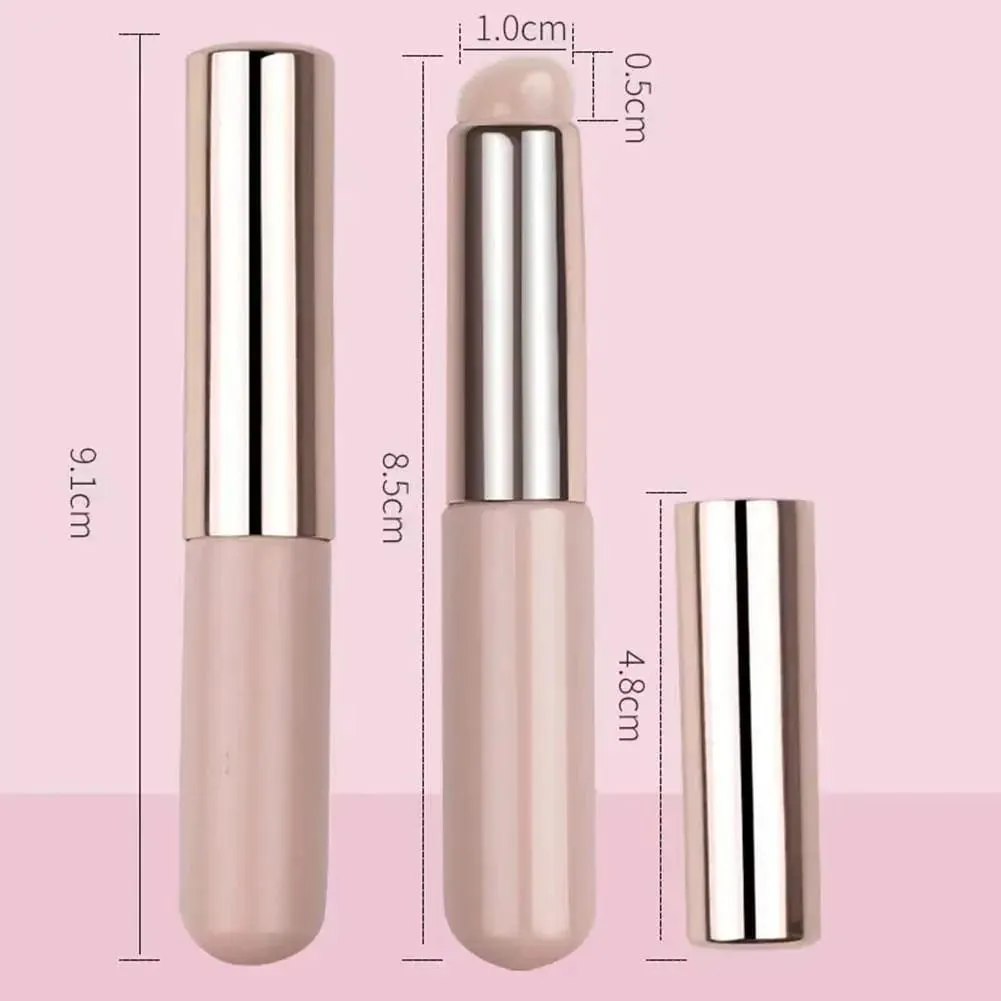 Silicone Lip Brush na May Cover Cap Concealer Brush Tulad ng Mga Tip ng Daliri Q Soft Lipstick Makeup Brushes Round Head Walang Sirang