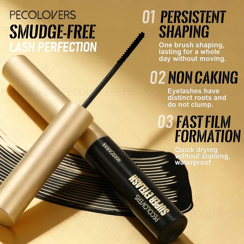 7 stks/set Groene Oogschaduw Stick + Zwarte Eyeliner + Mascara + Kwastenset – Shimmer & Matte Afwerking Waterdicht Gladde toepassing