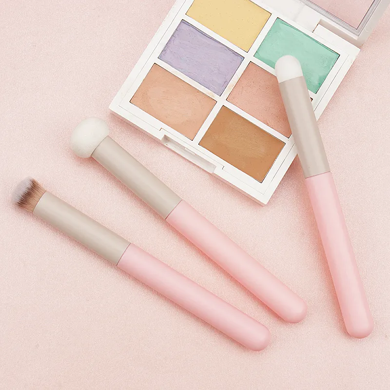 1 Buah Kuas Rias Lembut Spons Concealer Kuas Lipstik Bibir Bedak Basah Kering Menggunakan Alat Kosmetik Kontur Foundation