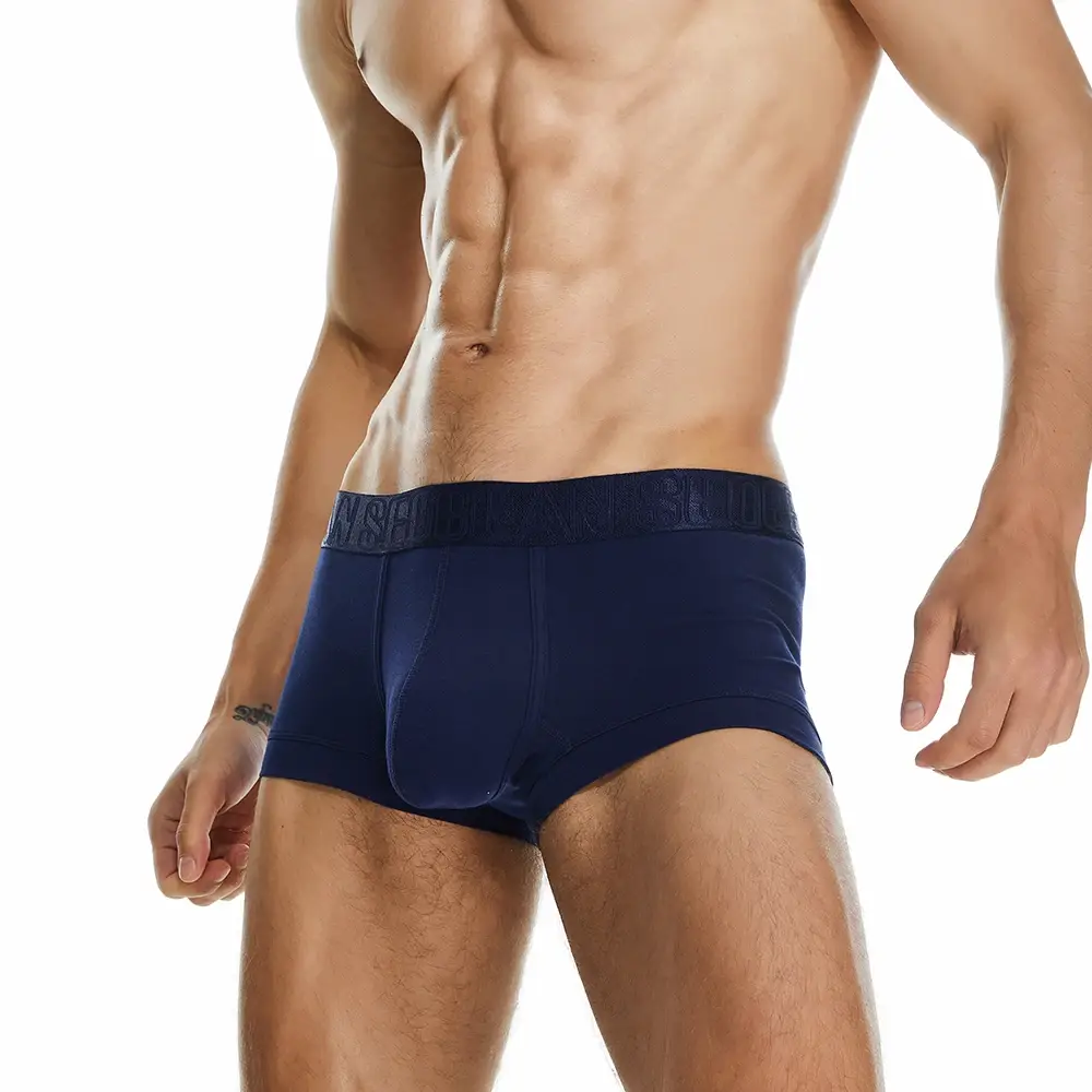 Men's Ribbed Boxer Briefs with 3D Contoured Pouch Elastic Waistband Soft Stretch Fabric for Comfort Casual Underwear
