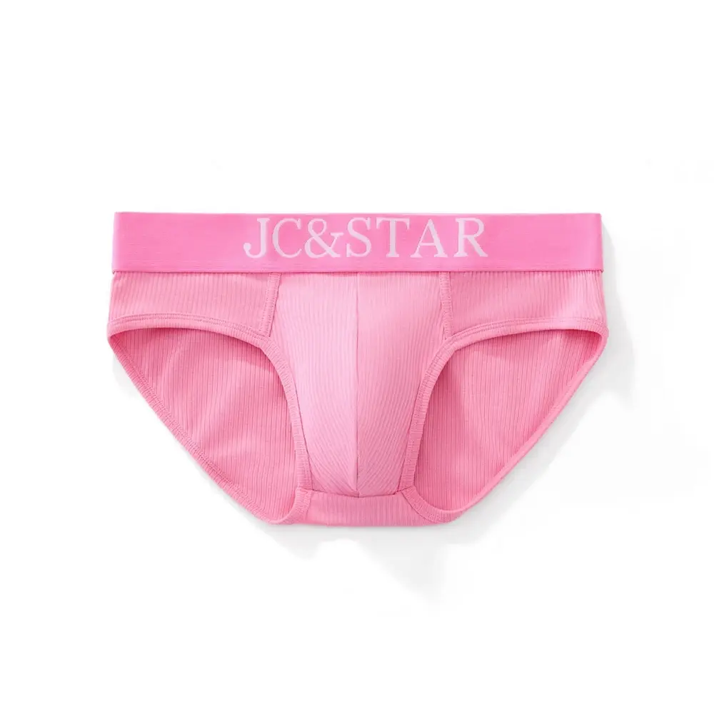Athletic High Cut Design Sexy Man's Underwear Briefs Underpants Ribbed Cotton Sports Comfort Men Bikini Slip Men's Tanga Briefs