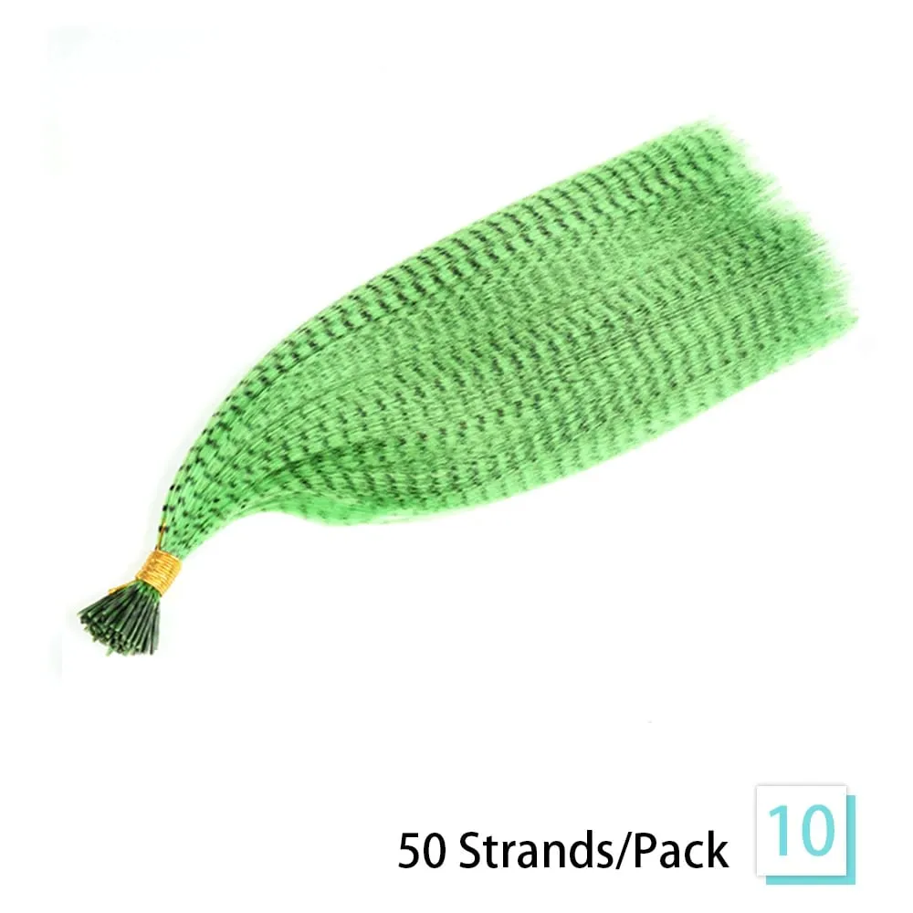 תוספות שיער נוצות סינתטיות 16 אינץ' 50 גדילים/חבילה תוספות שיער צבעוניות תוספות נוצות שיער צבעוניות לנשים
