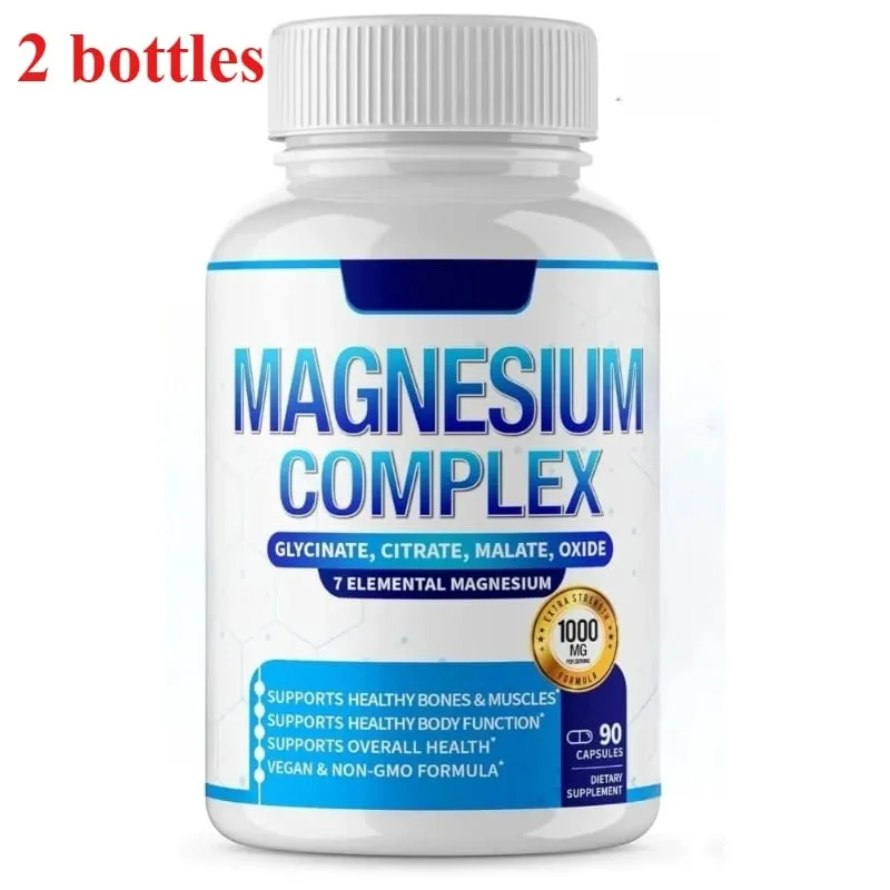 Magnesium Supplement 1000mg 7 in 1 Complex with Glycinate Citrate Malate Taurate Supports Muscle Relaxation Sleep Support 90 Ct