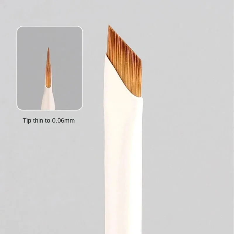 Αναβάθμιση Blade Eyeliner Brush Πινέλο με λεπτή λεπτή γωνία επίπεδη βούρτσα φρυδιών κάτω από τα μάτια Πινέλα μακιγιάζ ακριβής λεπτομέρεια λευκό