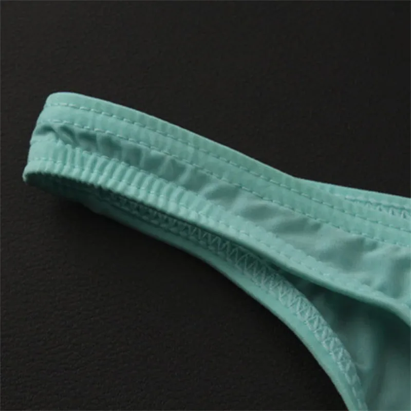 New 2026 Men Ice Silk U Convex Samll Briefs Underwear Low Waist Ultra Thin Transparent Bikini Slip Panties Plus Size M-XXL