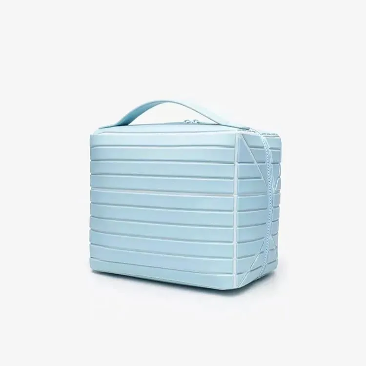 Tas Rias Perjalanan Lipat Bawah Tas Perlengkapan Mandi Besar Tahan Air Organizer Kosmetik Gantung dengan Kompartemen Tanpa Tumpah untuk Penggunaan Rias