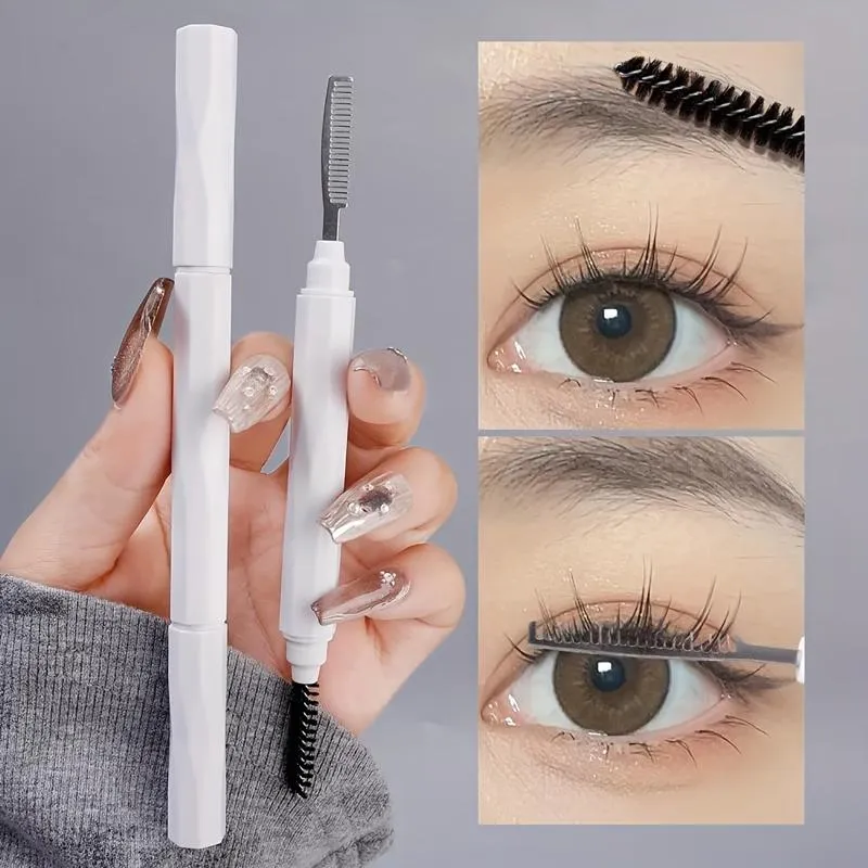 (N) 1Pc Eyebrow Make Up Brushes Dual Ended Brow Comb Makeup Brush Hindi kinakalawang na Steel Eye Lashes Roller Eyelashes Puting Beauty Tool