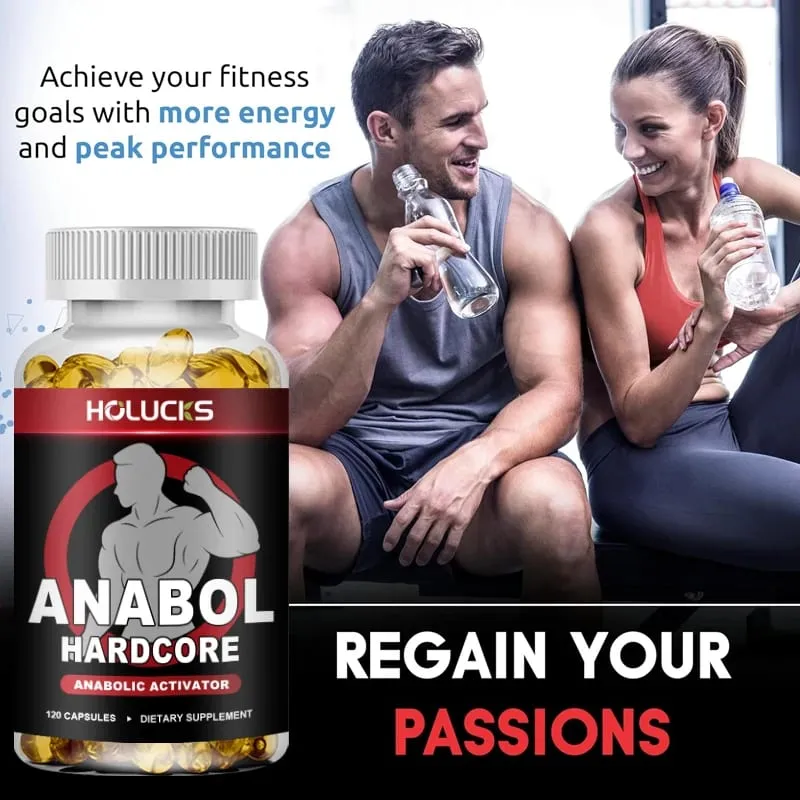 Anabol Hardcore Supplement Boost Workout Energy Muscle Growth & Protein Synthesis Balances Men Hormones