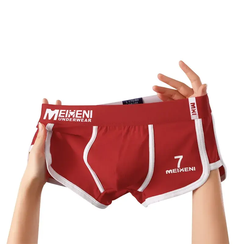 Hommes troncs Fashoin Stretch flèche Shorts U poche convexe respirant caleçon Calzoncillo Hombre sous-vêtements 3D entrejambe Boxer