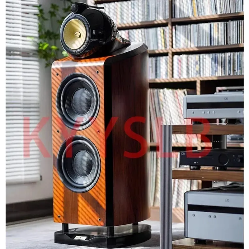300W 10-inch High Power Three-way 4-unit High-end Passive Speaker Home Theater Floor Speaker Large Bass Speaker High Fidelity
