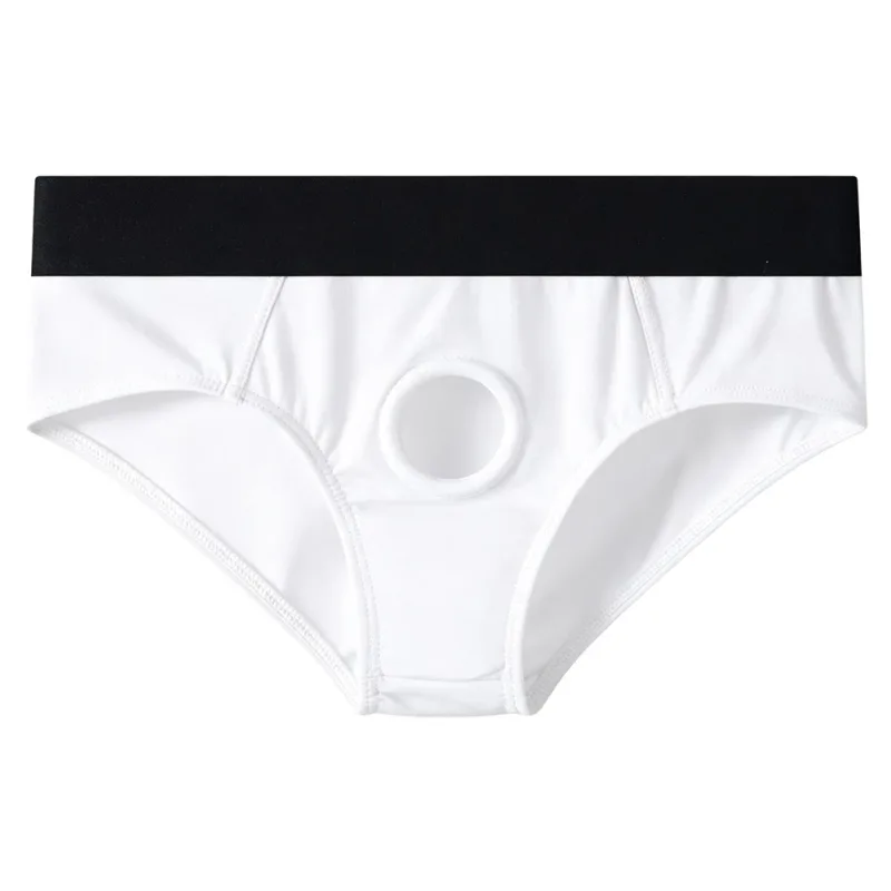Men Front Hollow No Pouch Briefs Underwear Gay Erotic Lingine Panties Nightwear Hollow Out Open Front Underpants