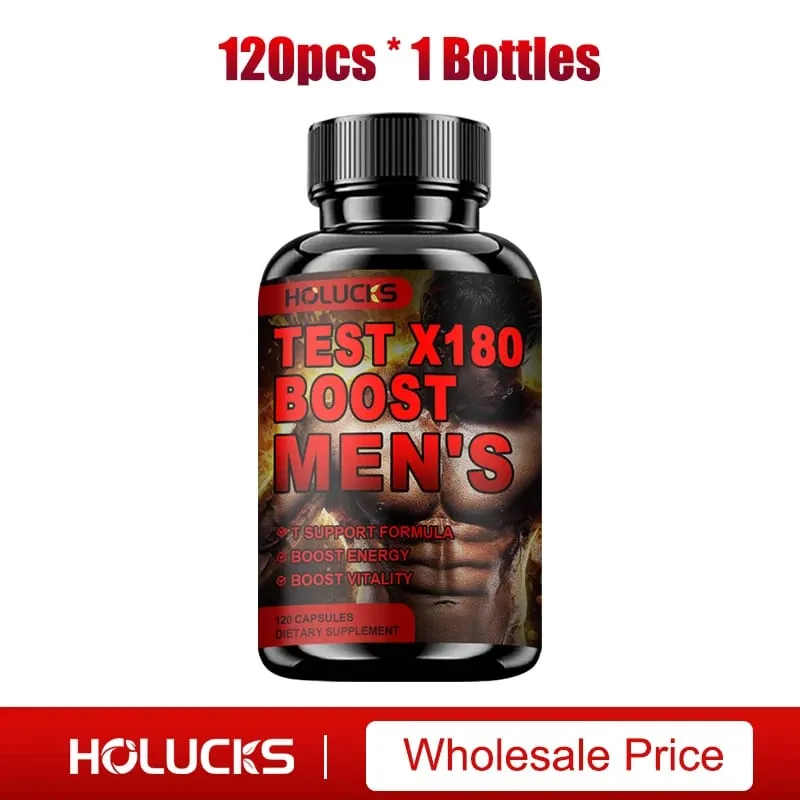 Thử nghiệm X180 Boost Hỗ trợ 9 trong 1 T dành cho nam giới với D-Aspartic Acid Fenugreek Tribulus Terrestris Tăng cường sức sống và hiệu suất — image 8