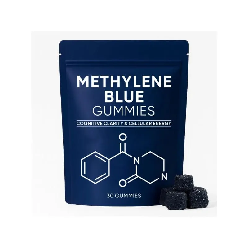 Methylene Blue Compound Gummies 5mg 30/60 Ct Blueberry Flavor para sa Sustained Energy Mental Clarity at Mood Cellular Support
