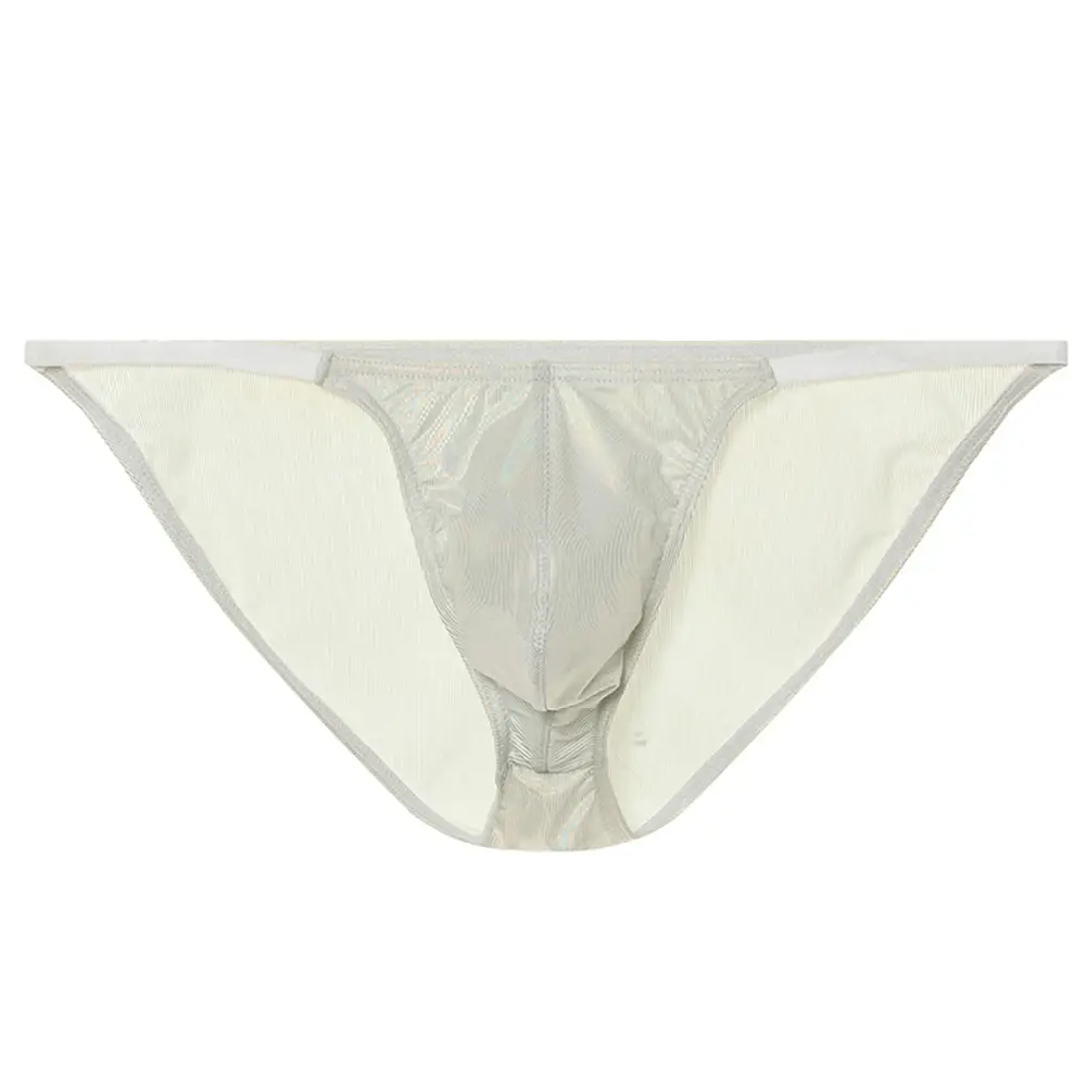 Fashion Men's Underwear Bright Low Waist Briefs Breathable Lingerie Underpants