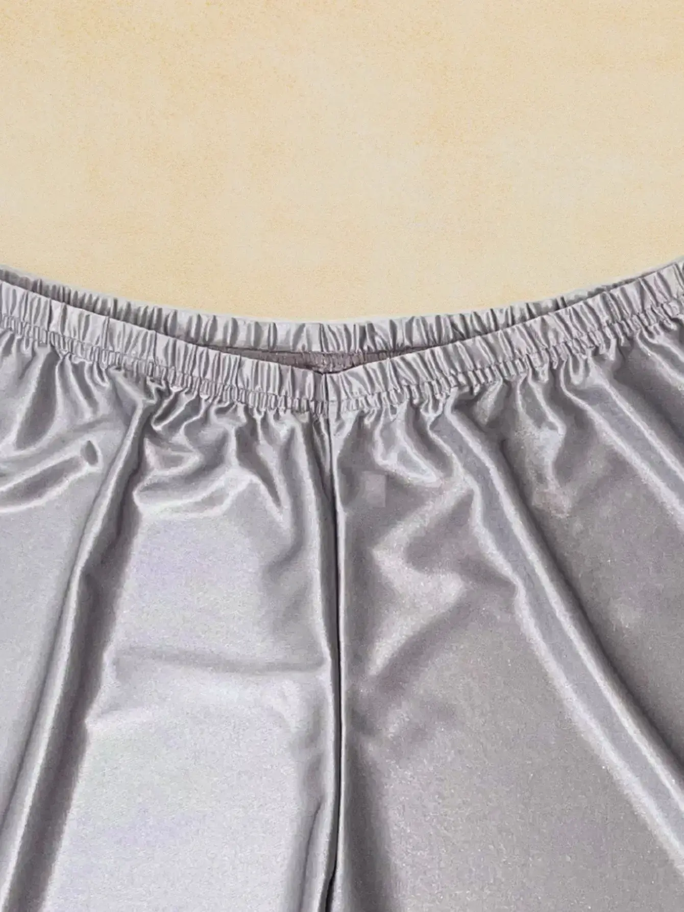 1Pc Semi Sheer Men Underwear Ice Silk Metallic Glossy Sleeper Pants Elastic Band Design Comfortable Casual Sexy Sleepwear Shorts