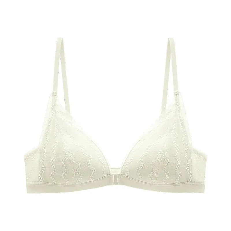 Push Up melltartó kis mellekhez - Elöl Csipke Bralette Wireless Demi Triangle Cup Szexi fehérnemű Vékony Demi Cup Kis mellkas