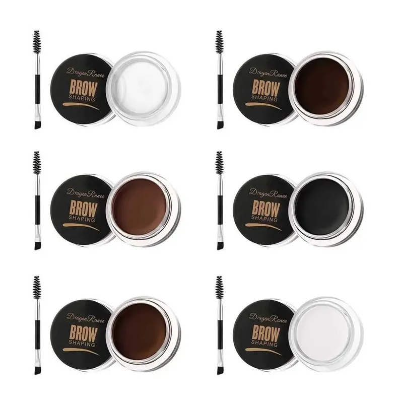 דבק עיצוב גבות Pomade סבון עיצוב גבות גבות ג'ל מתקן שעווה עם מברשת לנשים קוסמטיקה לגבות איפור ג'ל גבות