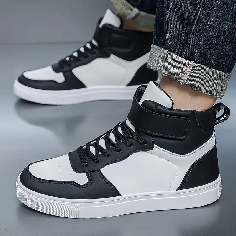 Λευκά Βουλκανιζέ Sneakers Ανδρικά Flat άνετα παπούτσια Lace up Zapatillas Hombre Φθινοπωρινή Άνοιξη Ψηλά Αθλητικά Παπούτσια Plus Size 39-48