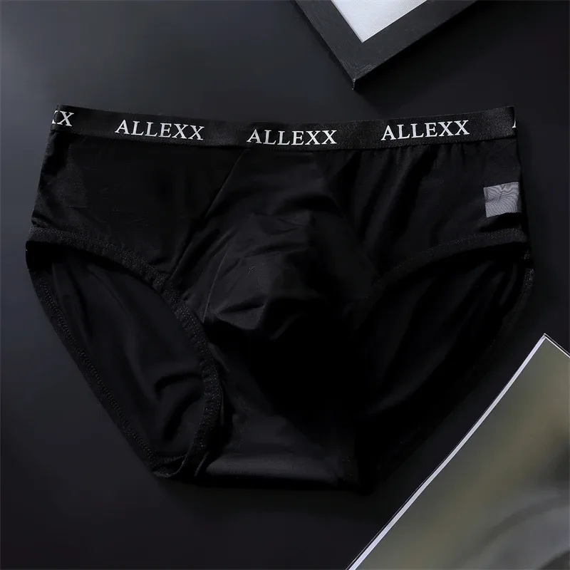 Adults 18 plus size men's underwear Ice silk lingeries for man 3D convex calzoncillos hombre thin cueca summer cuecas masculina