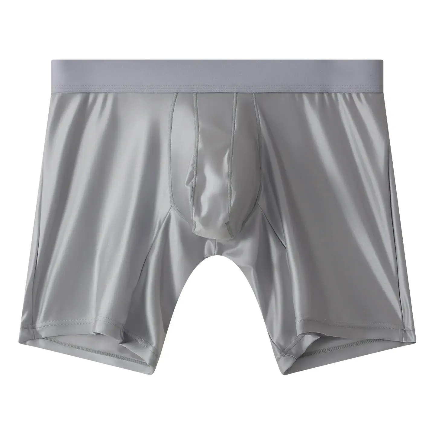 Mens Underwear Boxers Solid U Convex Pouch Panties Man Extended Leg Boxer Shorts Homme Middle Waist Sports Underpants Male M-XXL