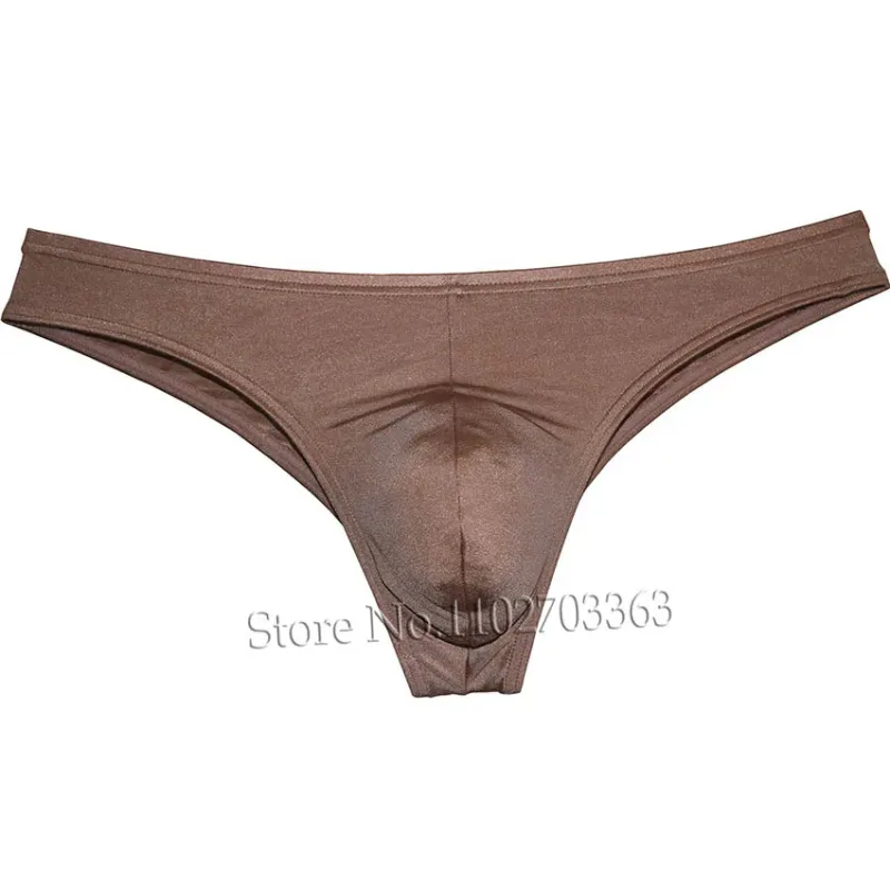 Men's Bikini Briefs Triangle Underwear Pucker Back Micro Briefs Elastic Shiny Summer Low Rise Beach Briefs Sexy Silky Smooth