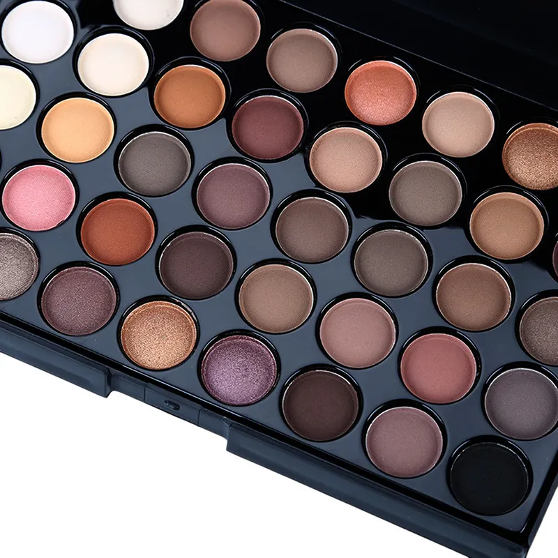40 Χρώματα Glitter Eyeshadow Palette Ματ αδιάβροχη μακράς διαρκείας συμπιεσμένη πούδρα Earth Tone Women Eye Makeup Palette Cosmetics