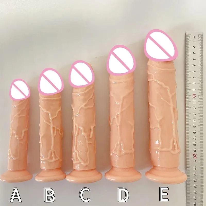 Φτηνές ρεαλιστικές 5 μεγέθη πισινό βύσμα Dildo Άνδρας Γυναικεία βεντούζα πέους πρωκτικό σεξ Παιχνίδια ομοφυλόφιλων βεντούζα βεντούζες Big Dick Κολπικοί αυνανιστές