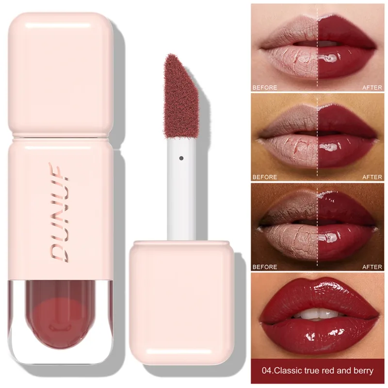 Glossy Lip Gloss Mirror Water Lip Tint Long Lasting Non-sticky Cup Liquid Lipstick Moisturizing Nude Red Brown Lip Makeup — image 18