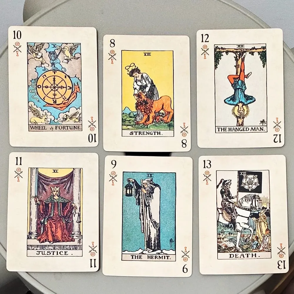 RWS Playing Card Deck: 78-Card Poker Deck Illustrated with RWS Images Combines Tarot and Playing Cards 9*6cm Double-embossed