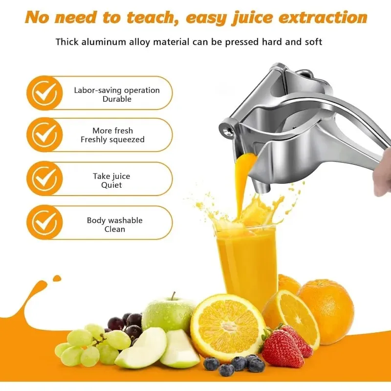 Kézi facsaró Gyümölcsléfacsaró Levehető nagy teherbírású citrusfacsavaró szerszám Prémium minőségű fémötvözet facsaró