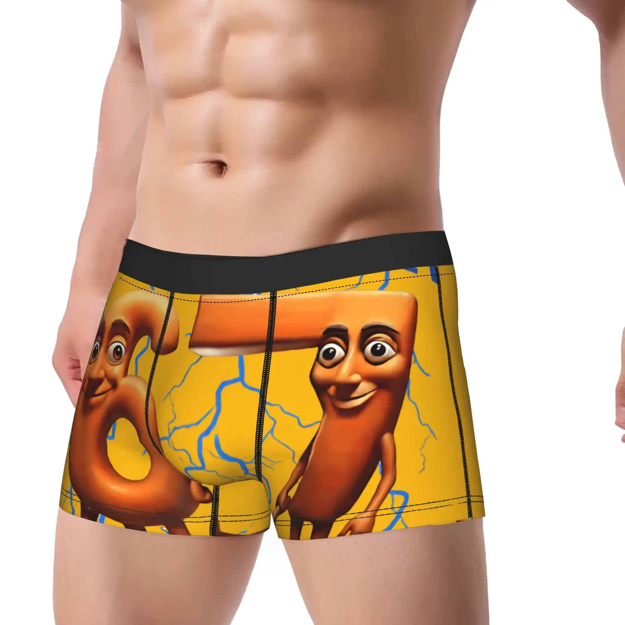 Funny Sixty Seven Brainrot Italian Underwear Print Trunk Quality Male Panties Breathable Boxer Brief Gift