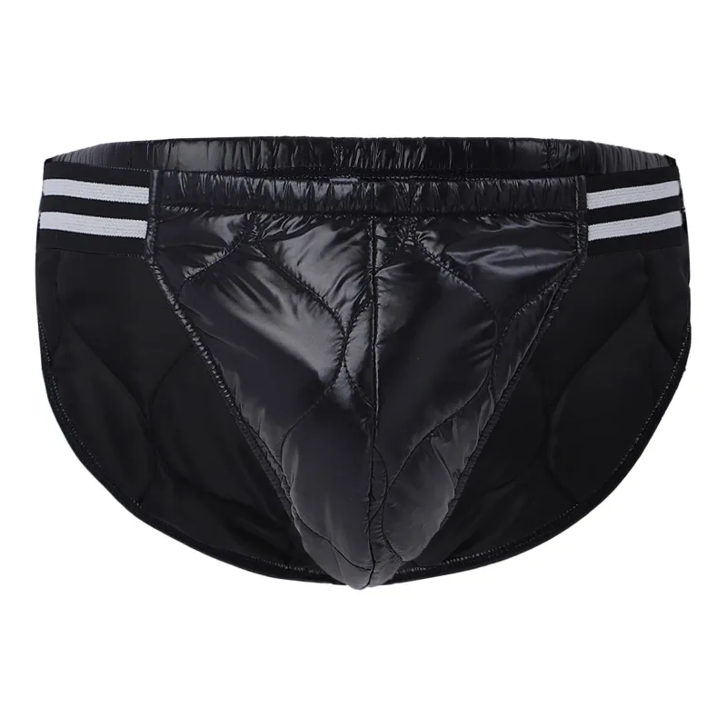 Mens Warm Padded Diaper Cover Briefs Elastic Waistband Quilted Puffer Underwear Underpants for Adaptive Special Needs Clothing