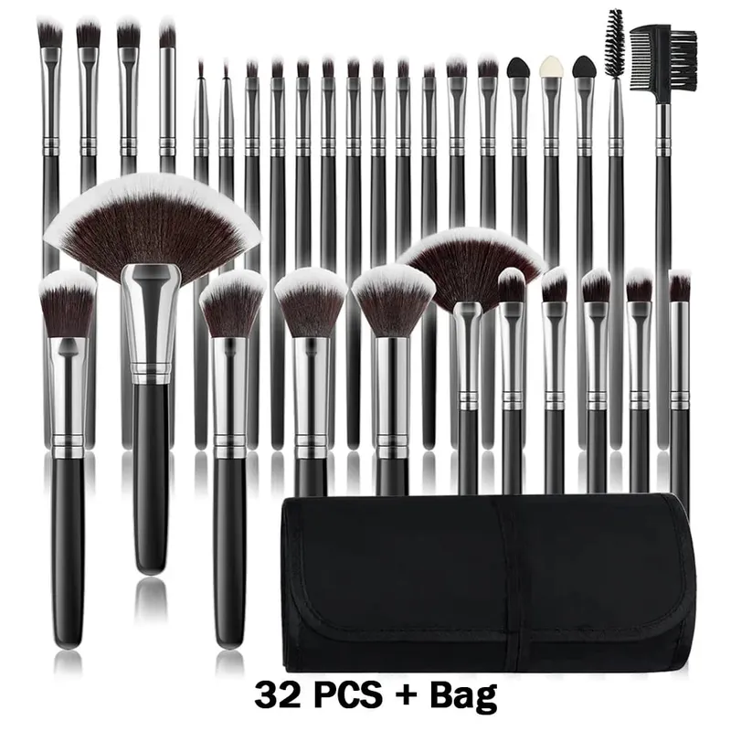 Bagong 10/32PCS Makeup Brushes Set Soft Fluffy Powder Foundation Contour Blush Concealer Eyeshadow Blending Highlighter Beauty Tool
