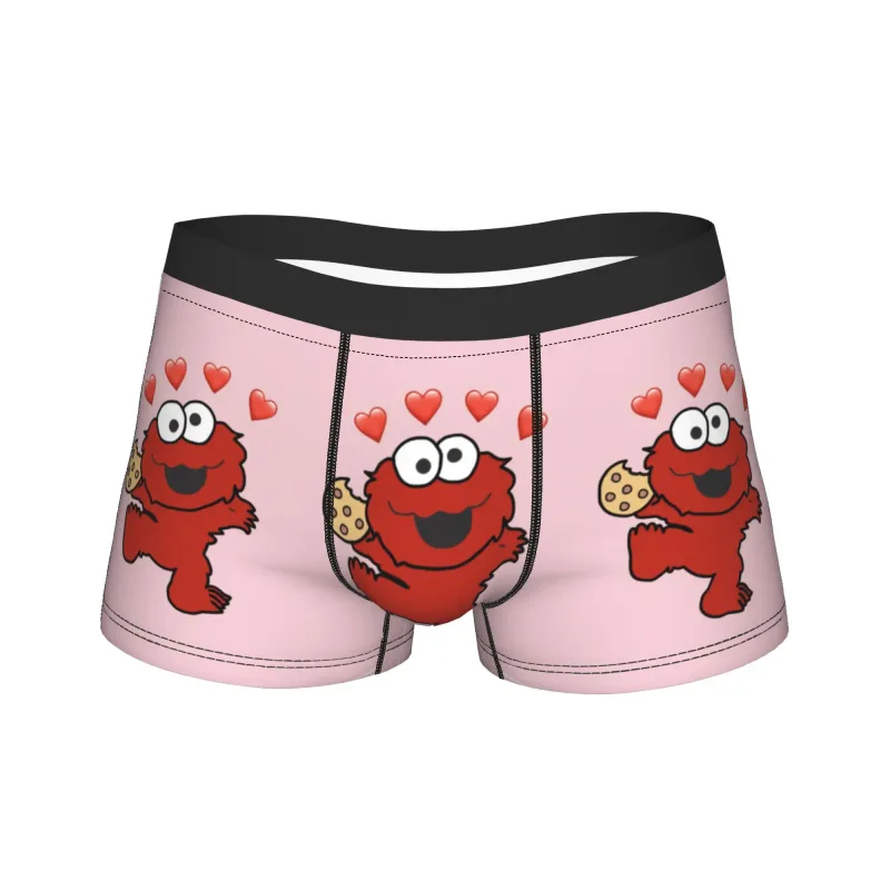 S-Sesames Streets Tango Elmo & Grover Underwear Men Shorts Briefs Funny Boxershorts Quality Customs Oversize Panties