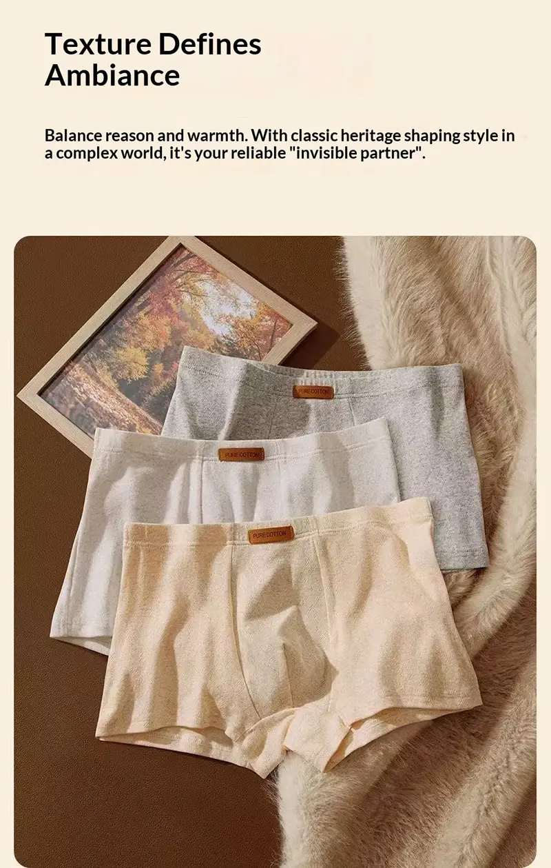 1Pcs Men's Jacquard Underwear Solid Colorful Cotton Boxer Briefs Plus Size 6XL Breathable Comfortable Lingerie Sexy Panties 3256812989647822