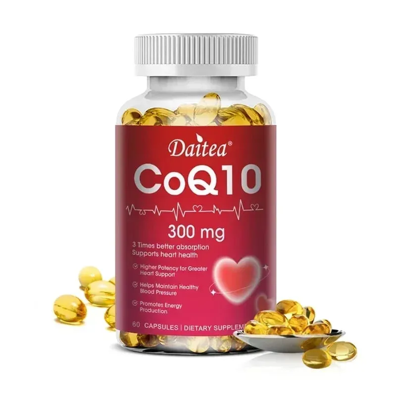 Το συνένζυμο Q10 - 300 mg υποστηρίζει την ενεργειακή γνωστική ικανότητα και την υγεία της καρδιάς του εγκεφάλου και των κυττάρων Αντιοξειδωτικό Βελτιώνει την ποιότητα του ύπνου