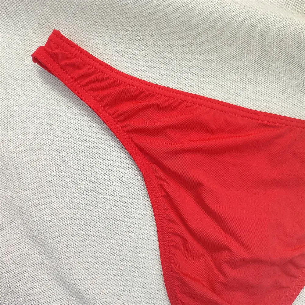 Men's Ultra-low Waist Bugle Pouch Bikini Briefs Sexy Tight Transparent Underwear Male Ice Silk Ultra-thin Underpants Plus Size