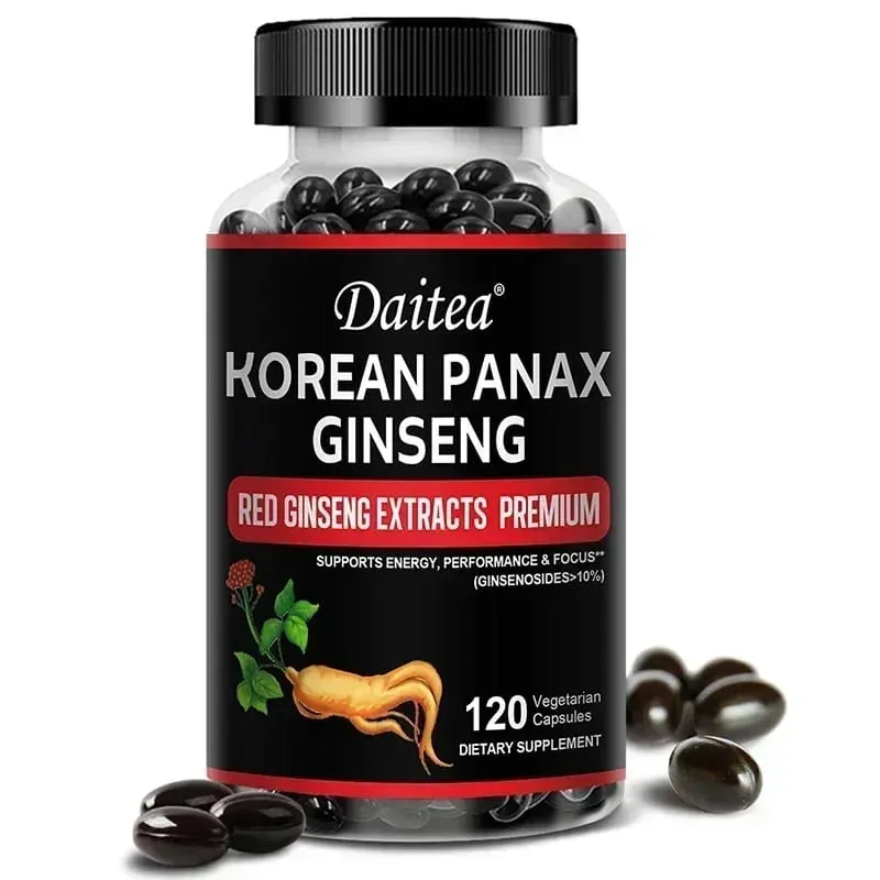 Korean Red Ginseng Capsules-1000 Mg Pinapalakas ang Energy Endurance Athletic Performance at Muscle Strength Supports Immune Health