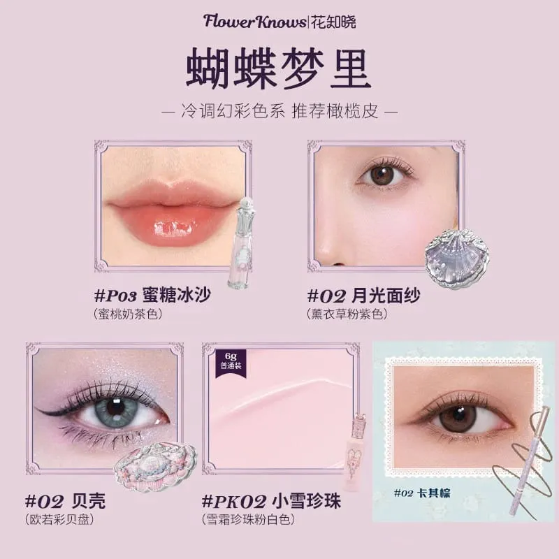 Flowernows All-in-One Set איפור מתנות צלליות סומק קונסילר & Lip Glaze Flower Know Kit Full Maquillage Professionnelle
