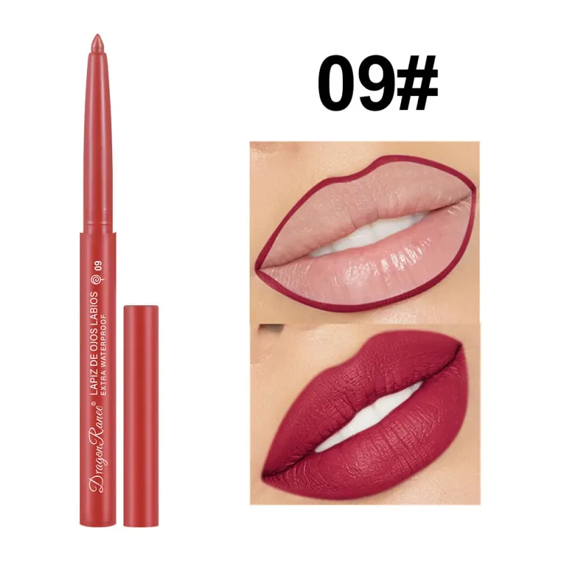Lip Liner Αδιάβροχο μακράς διαρκείας Hook Line Lip Pencil Matte Beginner Automatic Lip Liner Bean Ενυδατικό Αντικολλητικό Cup Lips