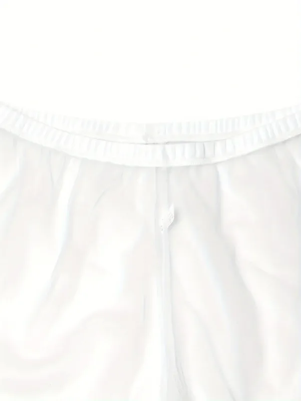 1Pc Sexy Sheer Mesh Men Underwear Fashionable Soft Transparent Home Loose Fit Boxing Pants Sleep Shorts Sleepwear Pajama Pants
